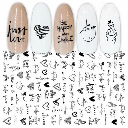 Black Scary Nail Art Sticker For Halloween