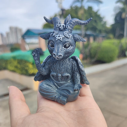 Halloween Magic Cat Kitty Sculpture Lawn Gnome Figure
