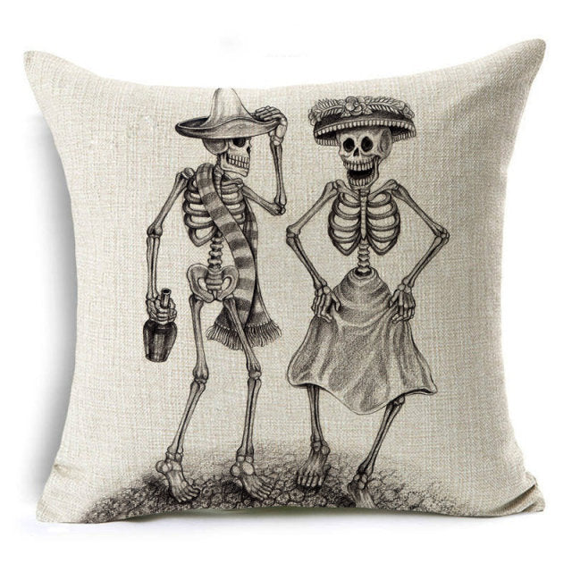 Cartoon Printed Cushion Cover For Halloween
