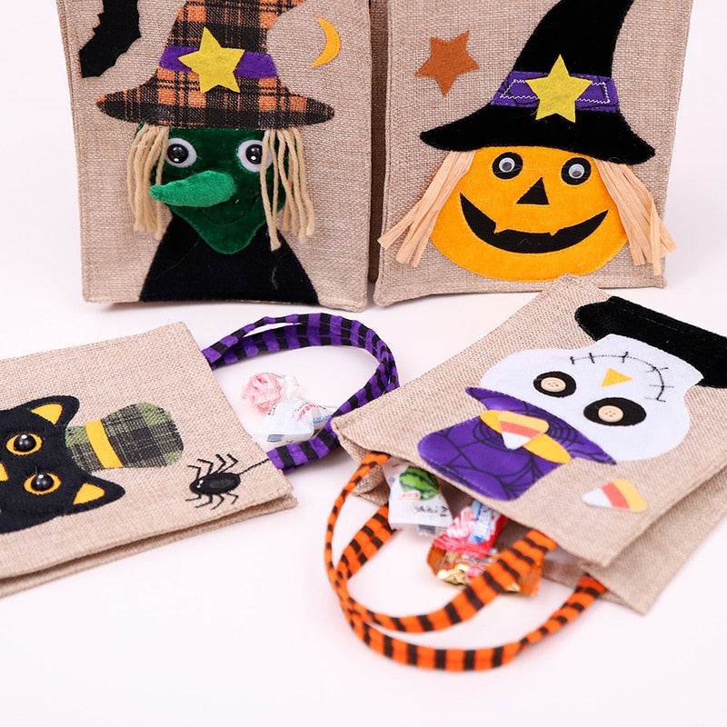 Linen Candy Bag For Halloween