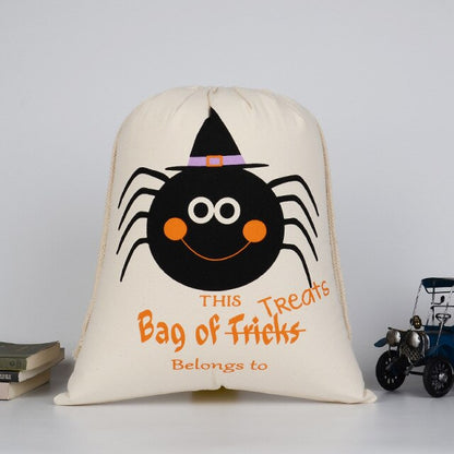 Cotton Canvas Drawstring Gift Bag For Halloween