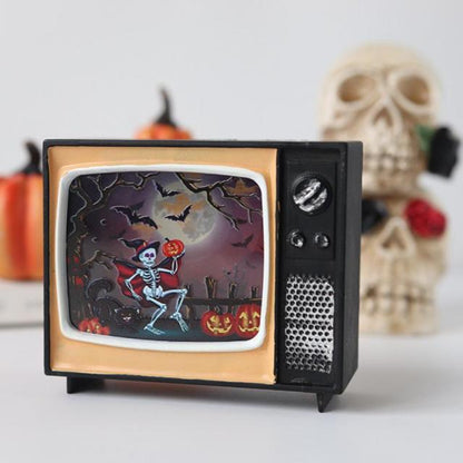 New Retro Halloween Decoration TV And Candle