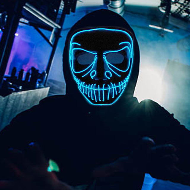 Fashion LED Mask Luminous Glowing Halloween Cosplay
