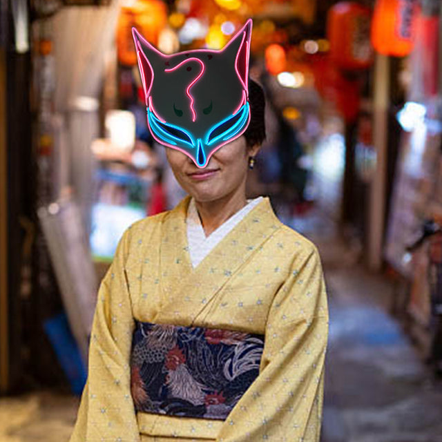 Fashion LED Mask Luminous Glowing Halloween Cosplay