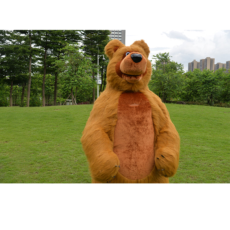 SAYGO Inflatable Cute Furry Plush Bear Mascot Costume