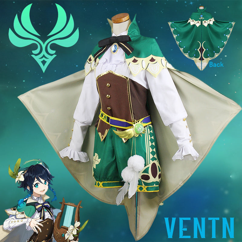 Genshin Impact Venti Cosplay Uniform Halloween Costumes