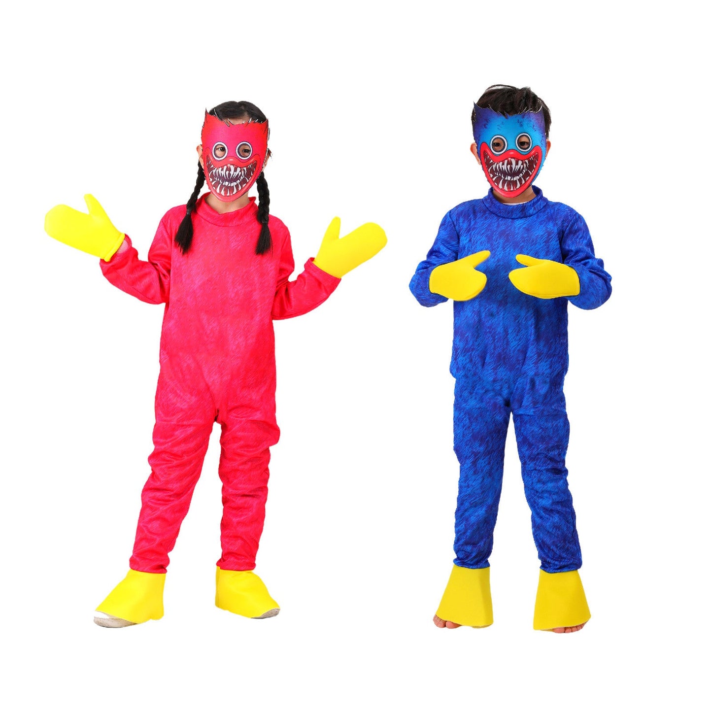 Scary Jumpsuit With Gloves And Mask For Kids