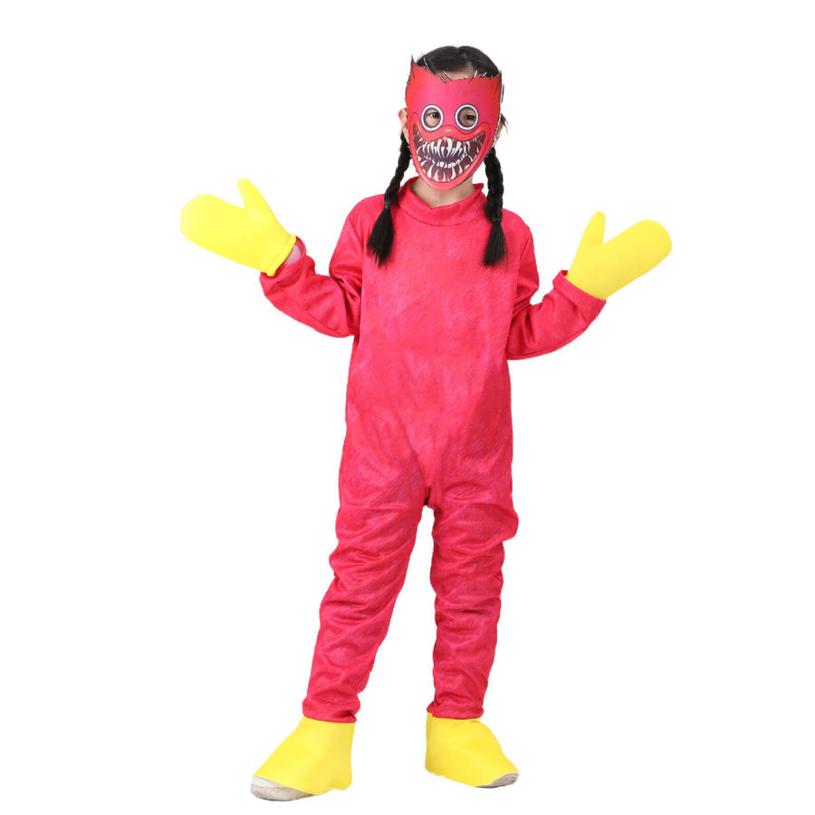 Scary Jumpsuit With Gloves And Mask For Kids