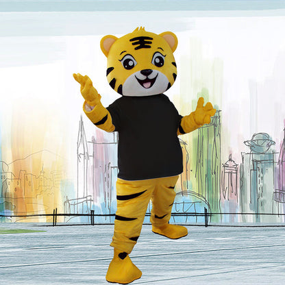 Cute Tiger Mascot Cartoon Doll Cosplay Costume