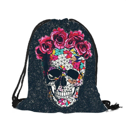 Punk Women Drawstring Bags Backpack Halloween