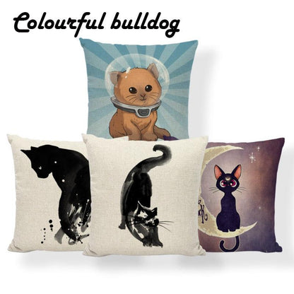 Animal Cat Cushion Cover Halloween Horror