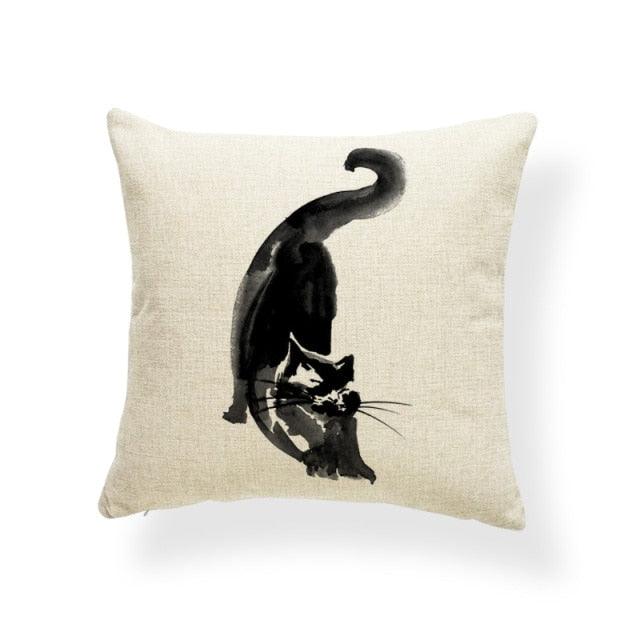 Animal Cat Cushion Cover Halloween Horror