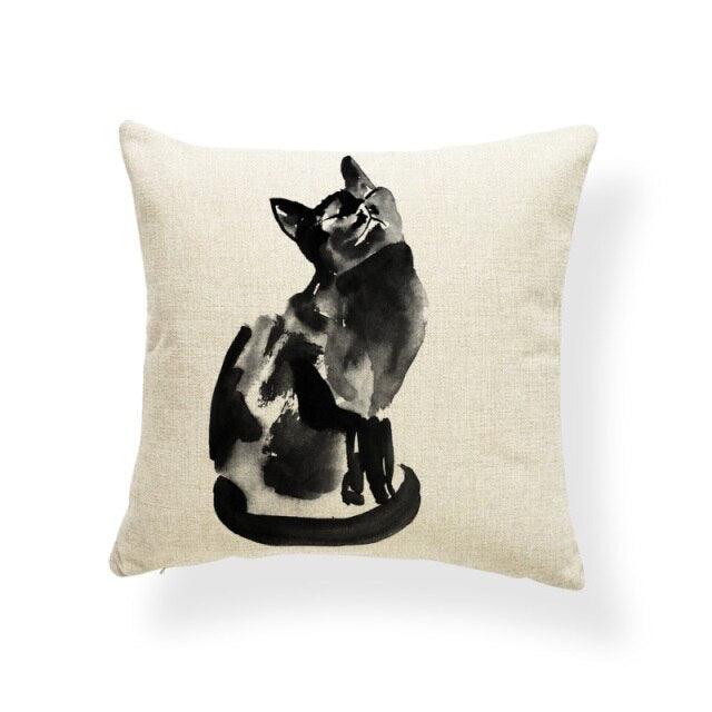 Animal Cat Cushion Cover Halloween Horror