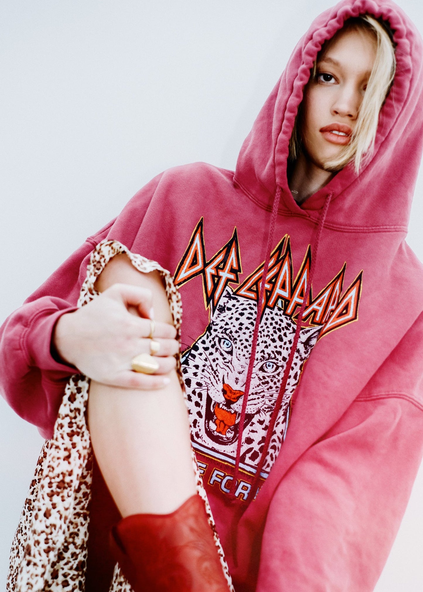 Def Leppard Too Late For Love Oversized Womens Hoodie by Daydreamer LA