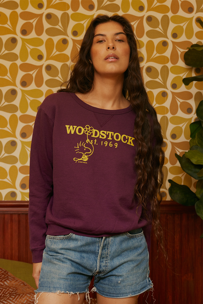 Peanuts Authentic Vintage Woodstock 1969 Womens Sweatshirt