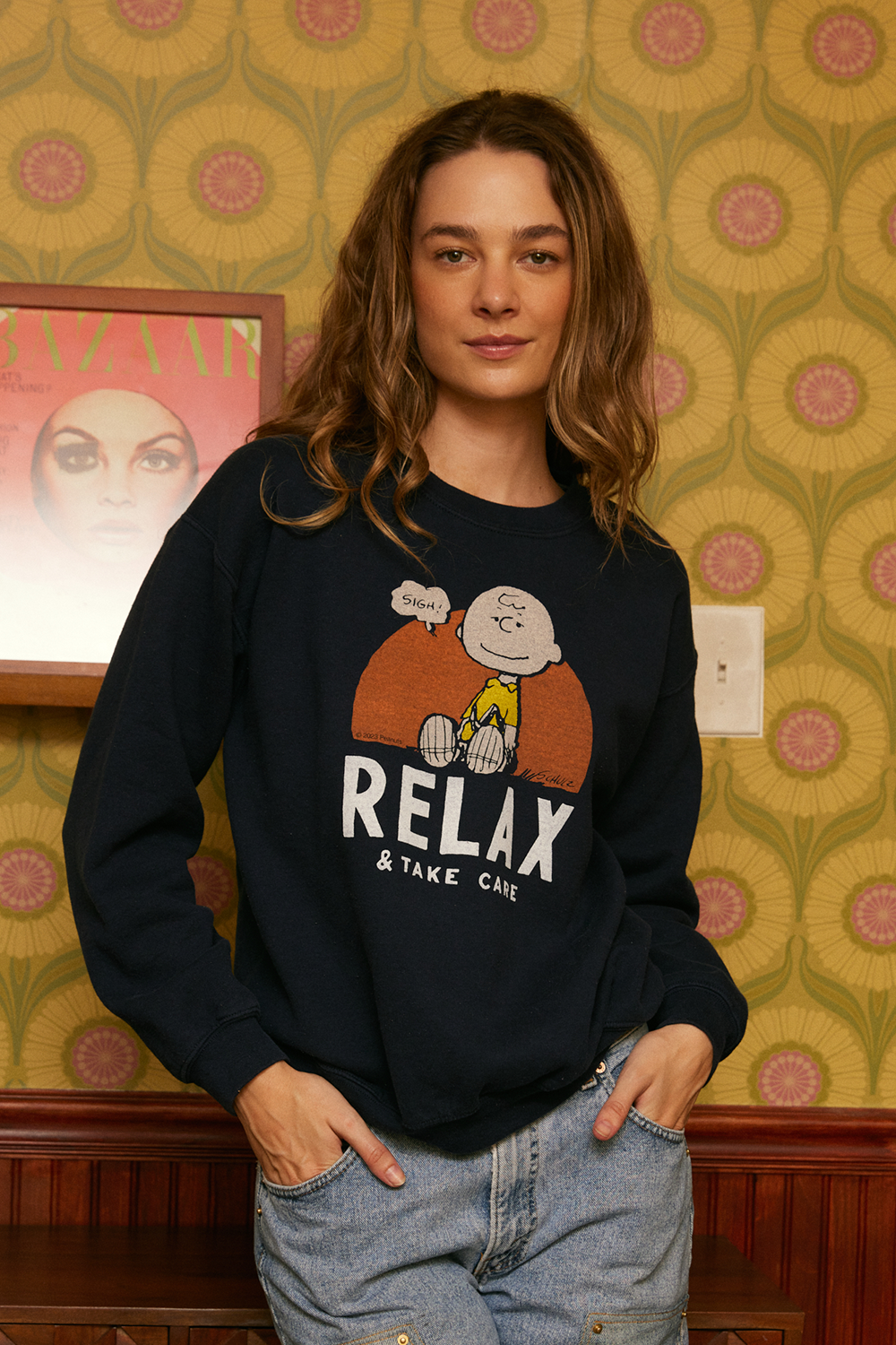 Peanuts Relax Authentic Vintage Womens Sweatshirt