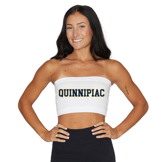 Quinnipiac White Womens Bandeau Top Officially Licensed