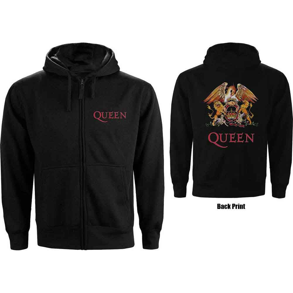 Queen Classic Crest Hoodie Sweatshirt Officially Licensed