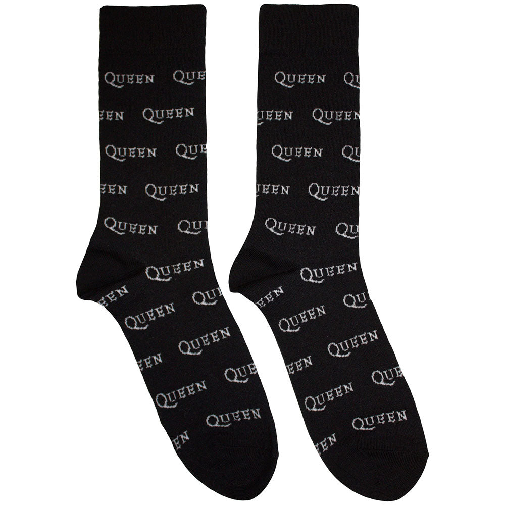 Queen Logo Repeat Mono [Socks]