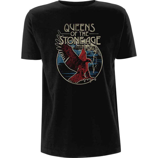 Queens Of The Stone Age Eagle T Shirt Black Officially Licensed
