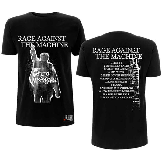 Rage Against The Machine Battle Of LA Album Cover T Shirt Black Officially Licensed