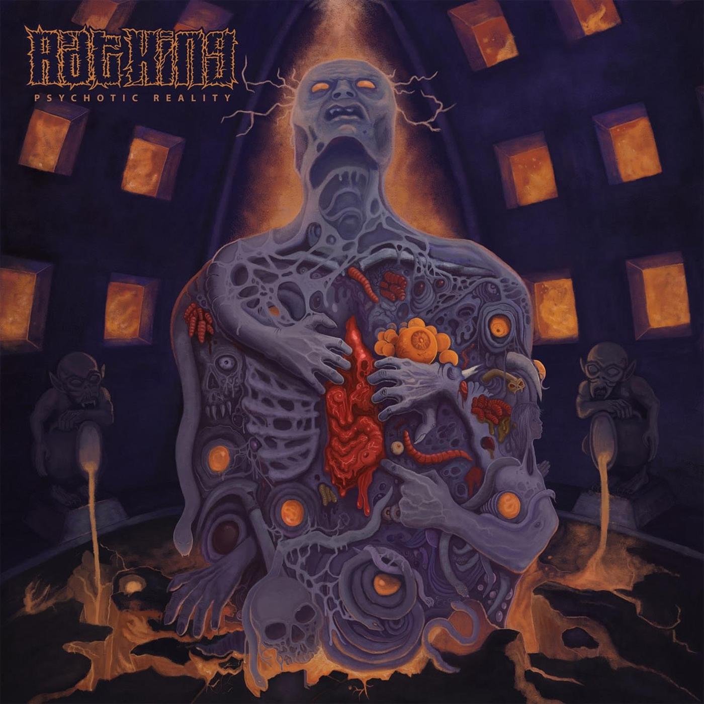 Rat King - Psychotic Reality (CLEAR WITH DEEP PURPLE & ORANGE SPLATTER VINYL) Vinyl Record