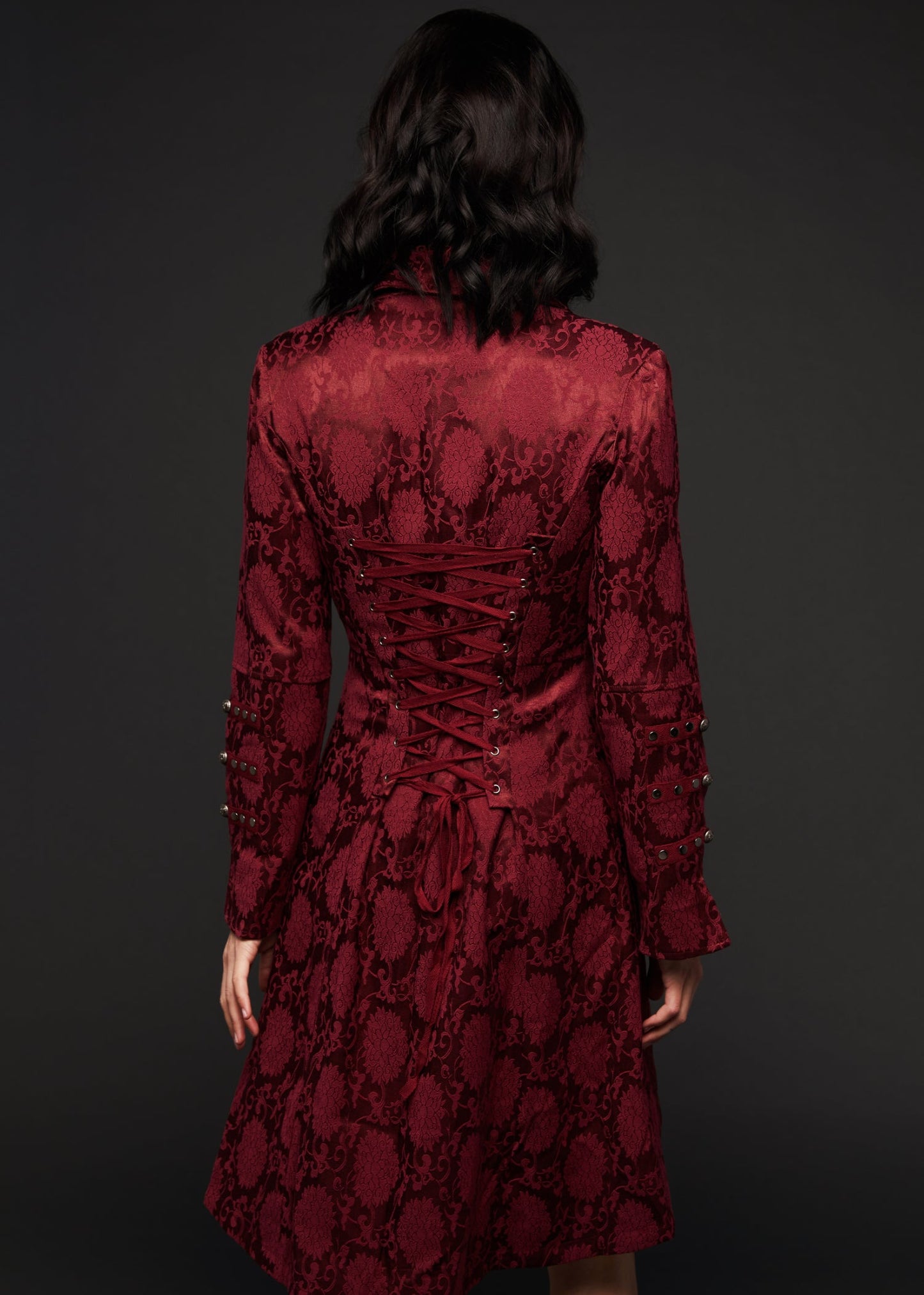 Red Gothic Coat Victorian Steampunk Jacket