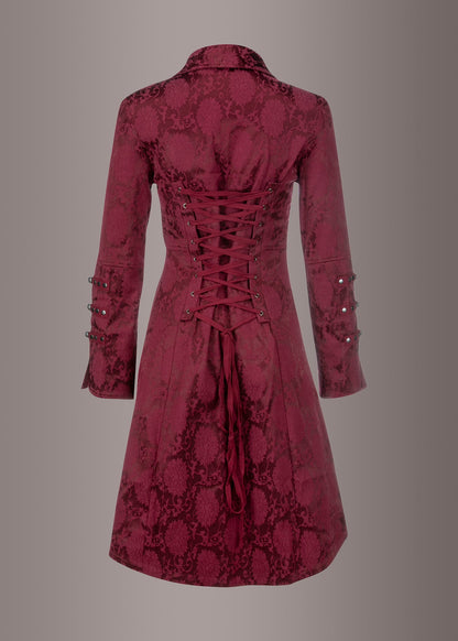 Red Gothic Coat Victorian Steampunk Jacket