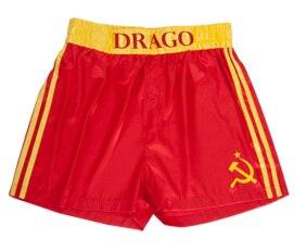 Red Ivan Drago Satin Robe and Short Set