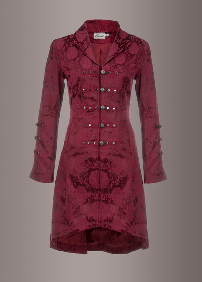 Red Gothic Coat Victorian Steampunk Jacket