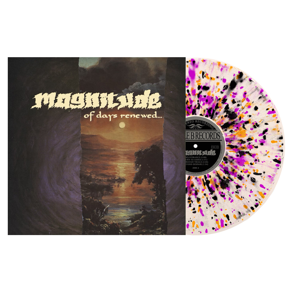 Magnitude ‘Of Days Renewed...’ LP (Limited Edition – Only 250 Made, Ultra Clear W/ Neon Orange, Neon Violet, Black Splatter Vinyl) Vinyl Record