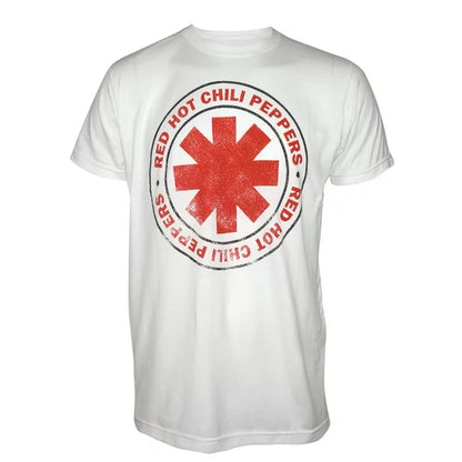 RHCP Red Hot Chili Peppers Asterisk Distressed Black Logo Mens T Shirt Officially Licensed