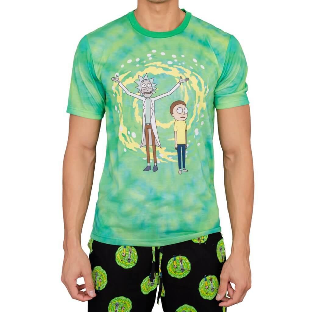 Rick and Morty Portal T-Shirt and Lounge Pants Pajama Set
