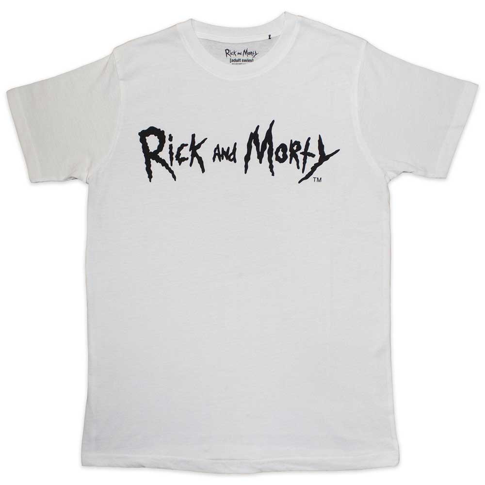 Rick And Morty Mono Logo T Shirt White Officially Licensed