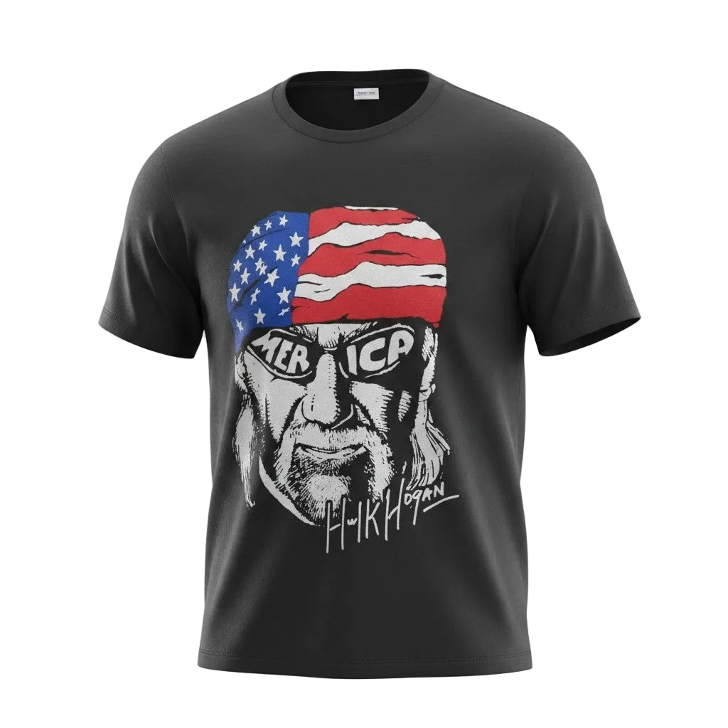 Hollywood Face Merica Adult T-Shirt