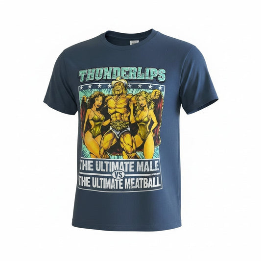 Thunderlips Ultimate Male vs Meatball Adult T-Shirt