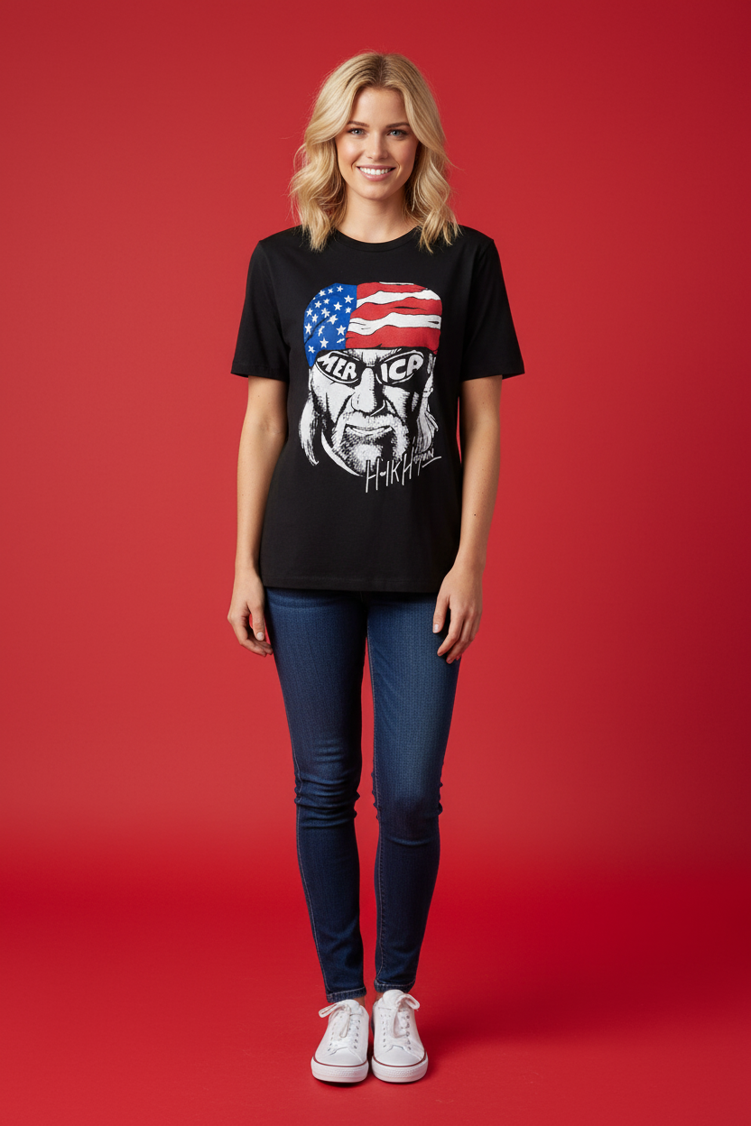 Hollywood Face Merica Adult T-Shirt