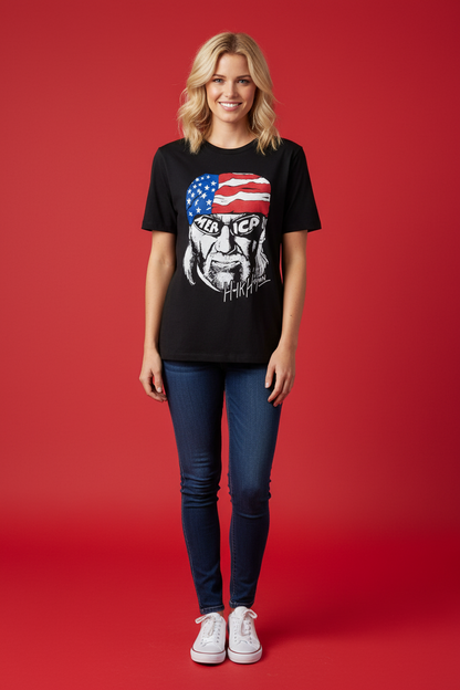 Hollywood Face Merica Adult T-Shirt