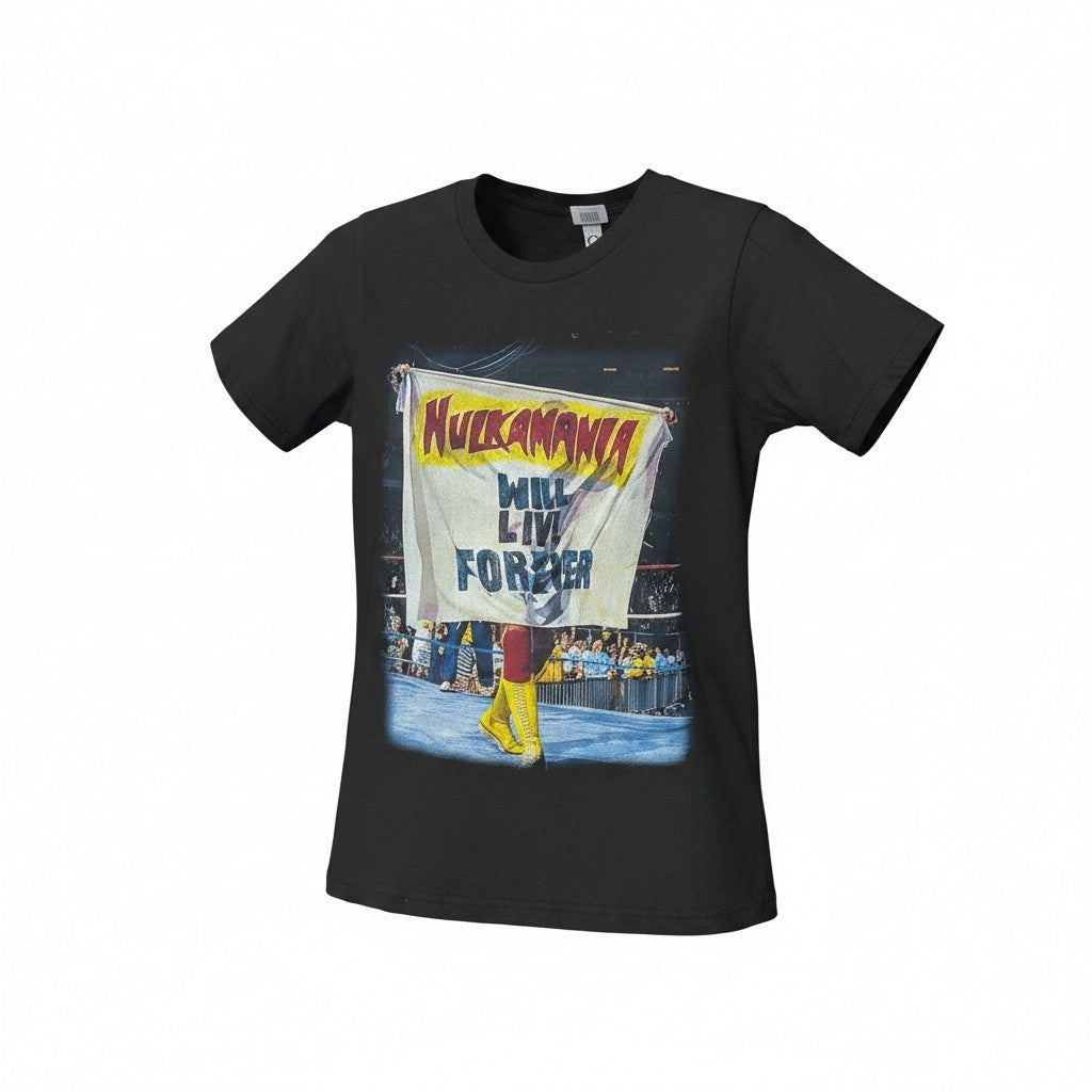 Black Hulkamania Will Live Forever Adult T-Shirt