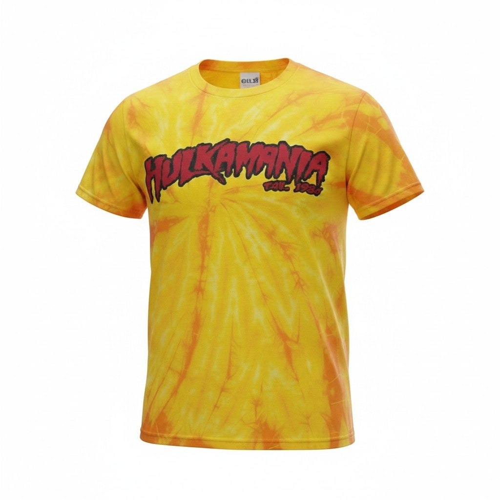 Gold Tie Dye Hulkamania Adult T-Shirt