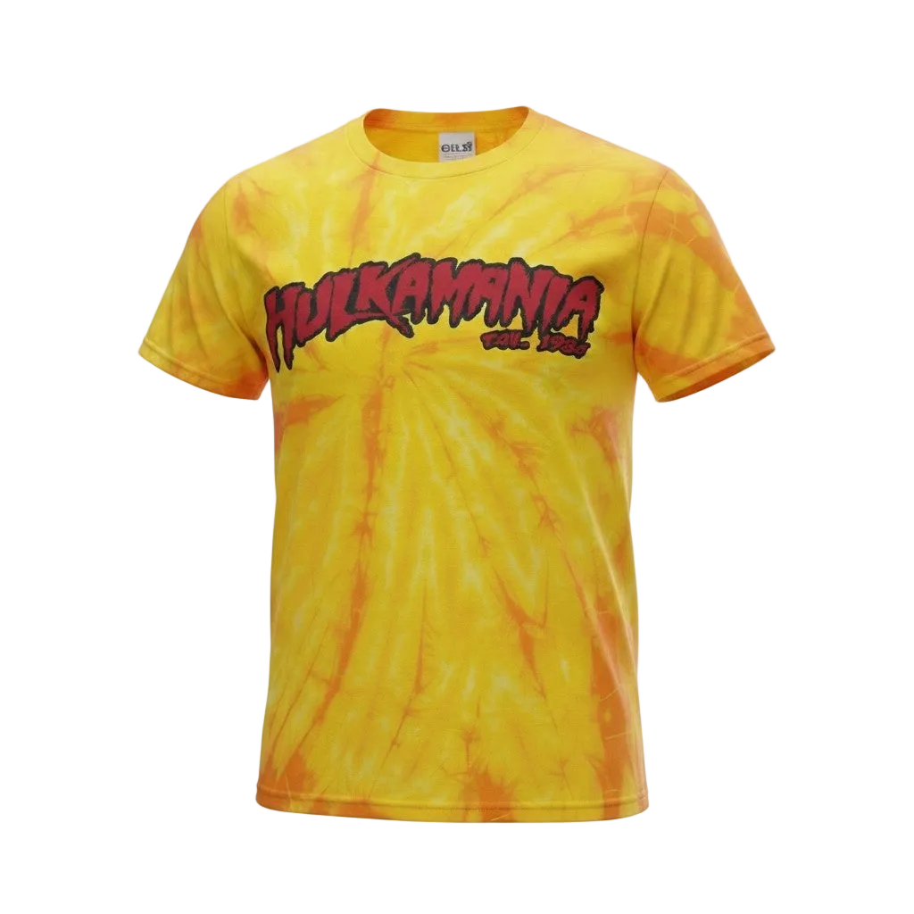 Gold Tie Dye Hulkamania Adult T-Shirt