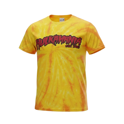 Gold Tie Dye Hulkamania Adult T-Shirt