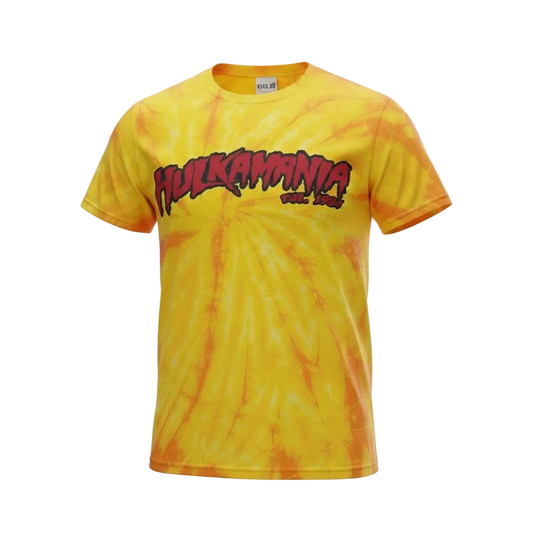 Gold Tie Dye Hulkamania Adult T-Shirt