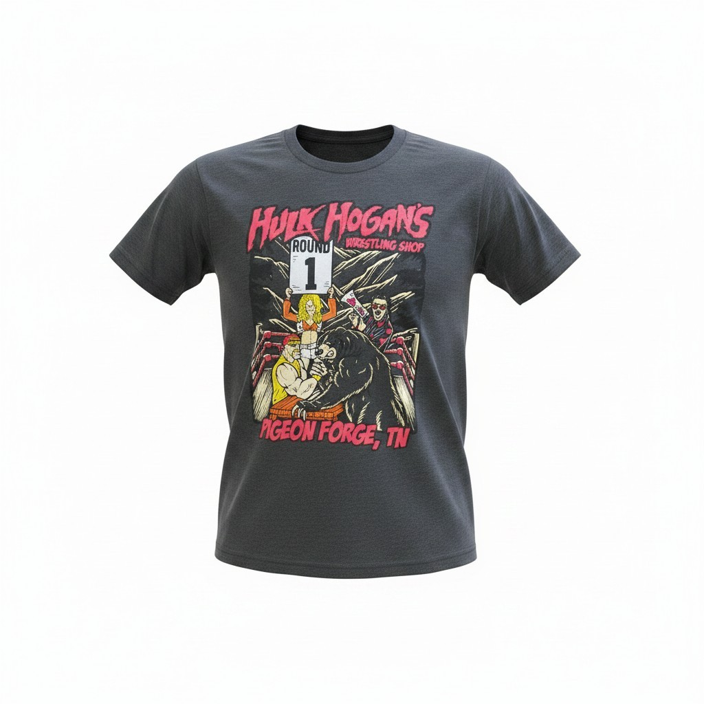 Gray Bear Arm Wrestling Shop Adult T-Shirt