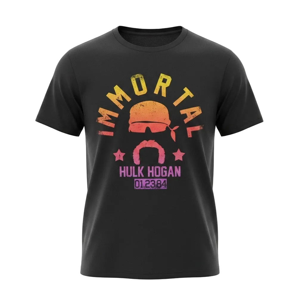 Black Colorful Immortal Gradient Adult T-Shirt