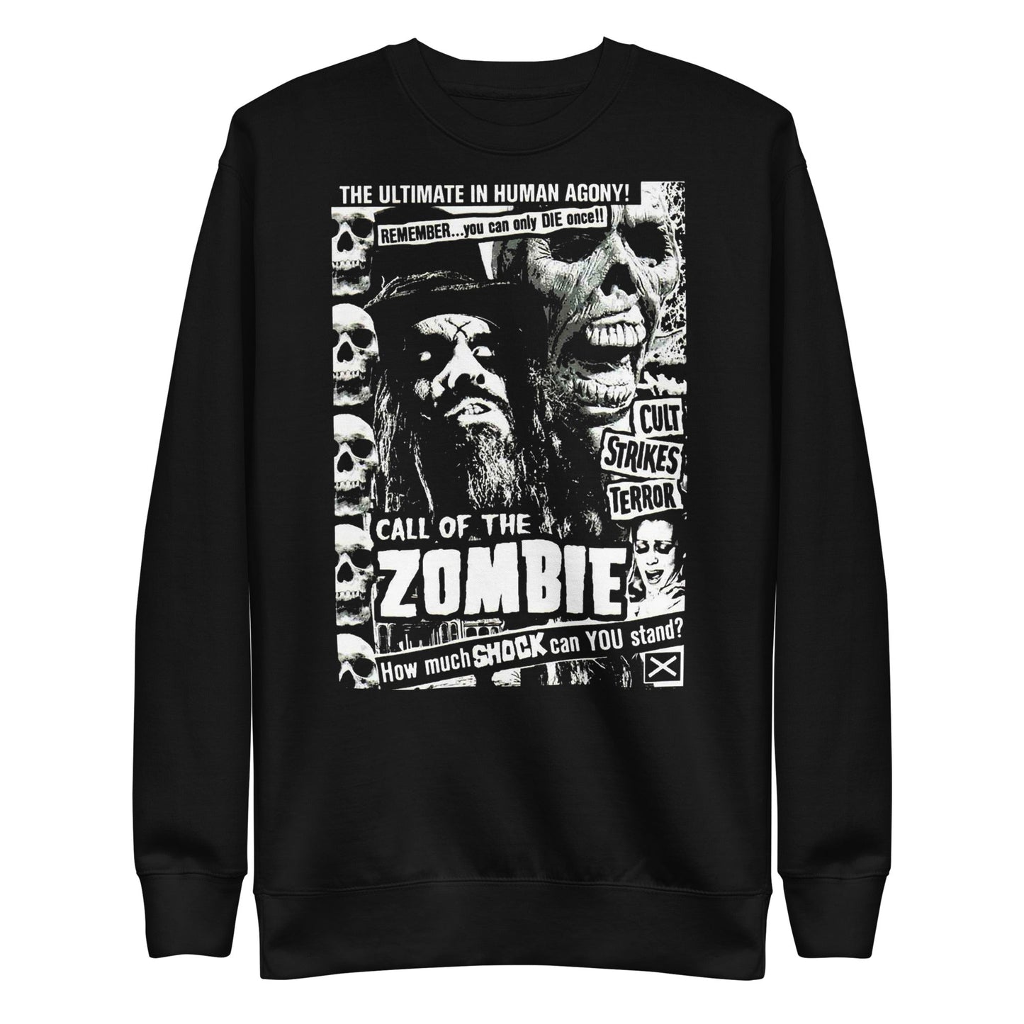 Rob Zombie Black and White Mens Sweatshirt Black