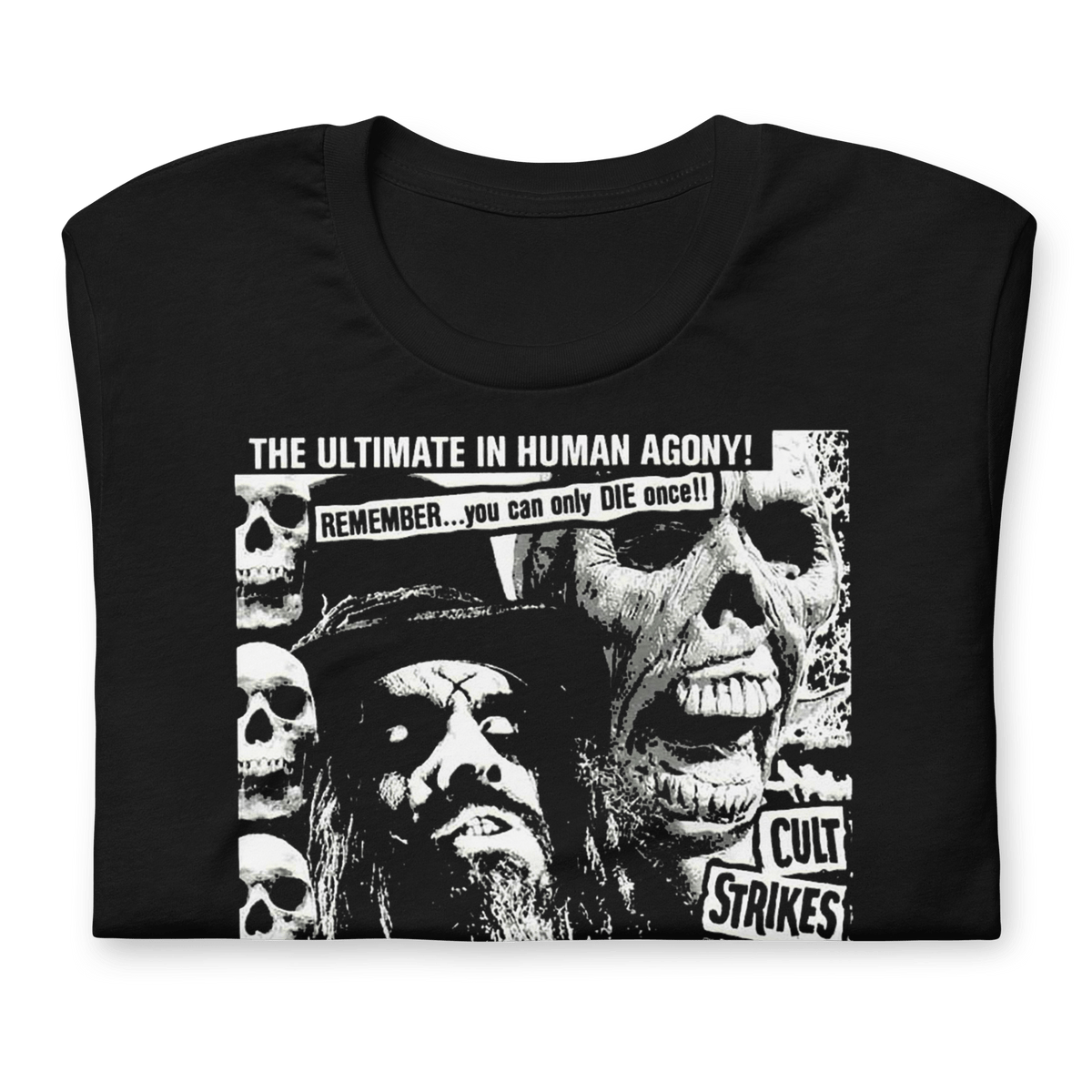 Rob Zombie Black and White Officially Licensed Mens T Shirt Black