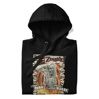 Rob Zombie Born Insane Classic Mens Officially Licensed Hoodie Black