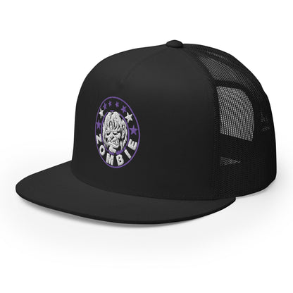 Rob Zombie Creature Logo Flat Brim Trucker Hat Black