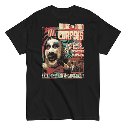 Rob Zombie Fried Chicken and Gasoline Officially Licensed Mens T Shirt Black